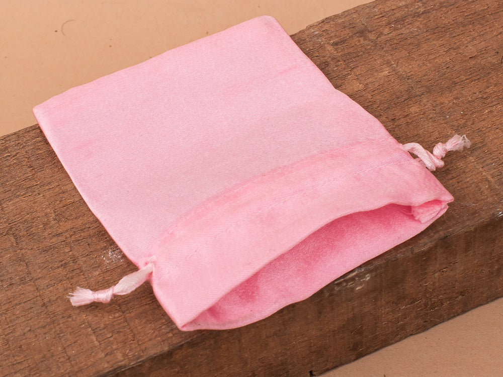 100 Elegant Royal Luxe Pink Satin Pouches