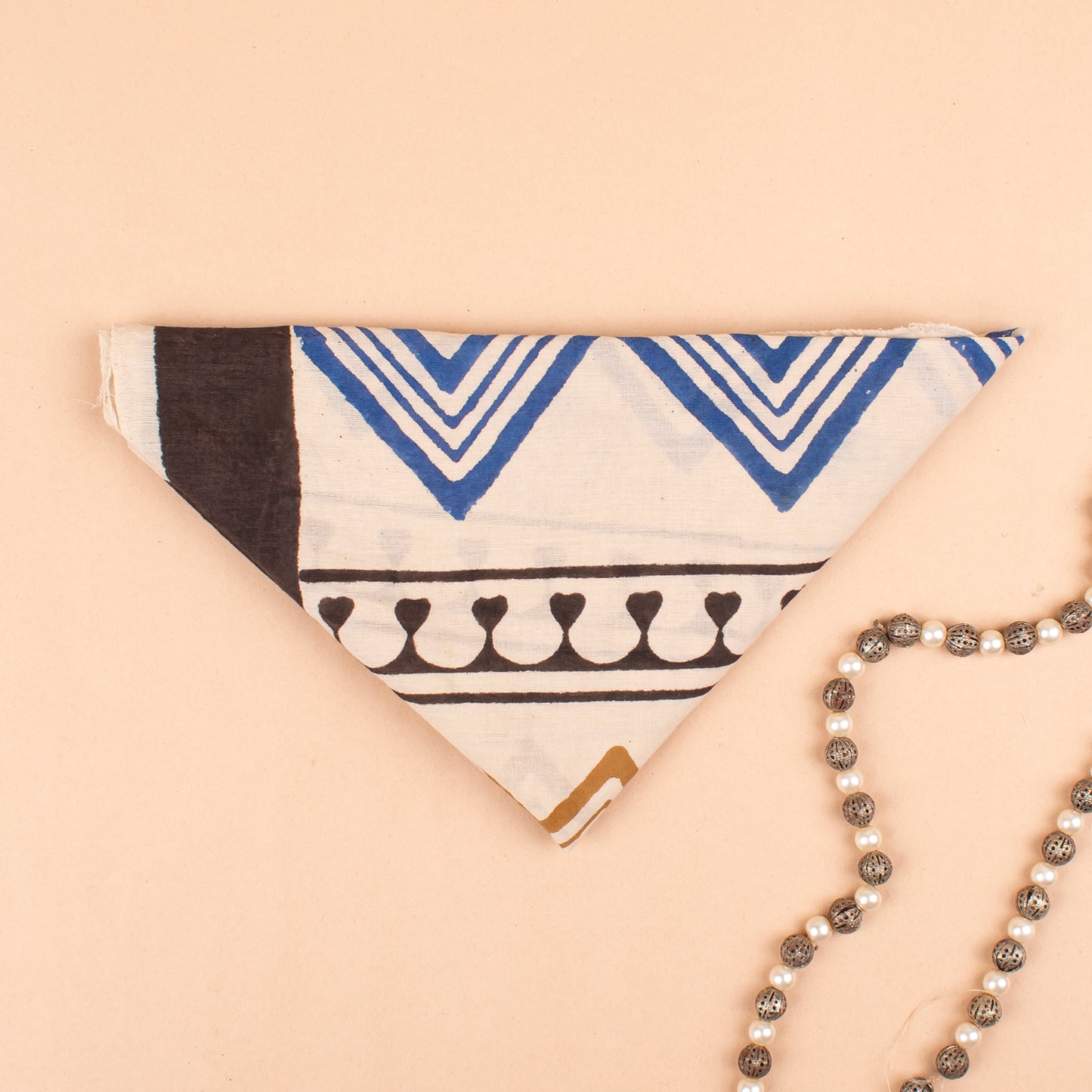 100% Cotton Bohemian Bandanas, Head Scarf, Eco Hair Tie Or Neck Accessory, Handblock Prints Bandanas, Face Or Neck Wrap Gift