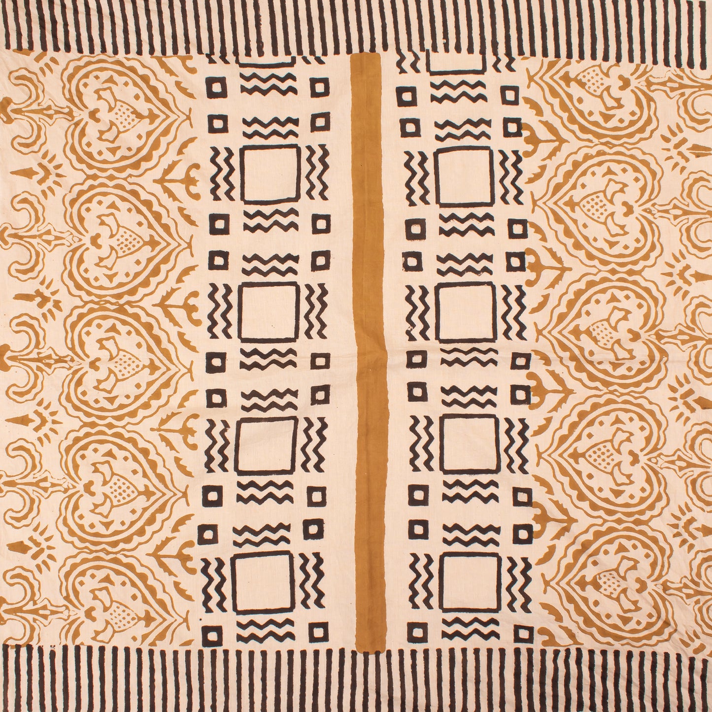 Pure Cotton Bandana Scarf, Bohemian Block Print Head Wrap, Vintage Style Neck Tie For Men & Women, Sustainable Cotton Hanky Gift