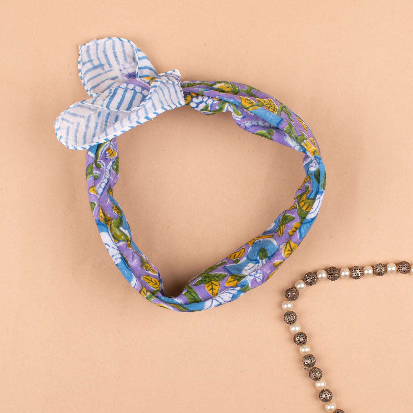 Vintage Style Wrap For Him & Her, Boho Neck Tie, Boho Floral Cotton Bandana Scarf, Lightweight Handmade Wrap