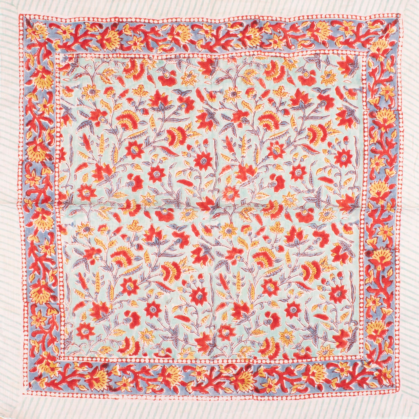 Handmade Cotton Bandana Scarf, Boho Block Print Wrap, Lightweight Neck Tie For Men & Women, Eco Gift Idea, Fashion Accessory