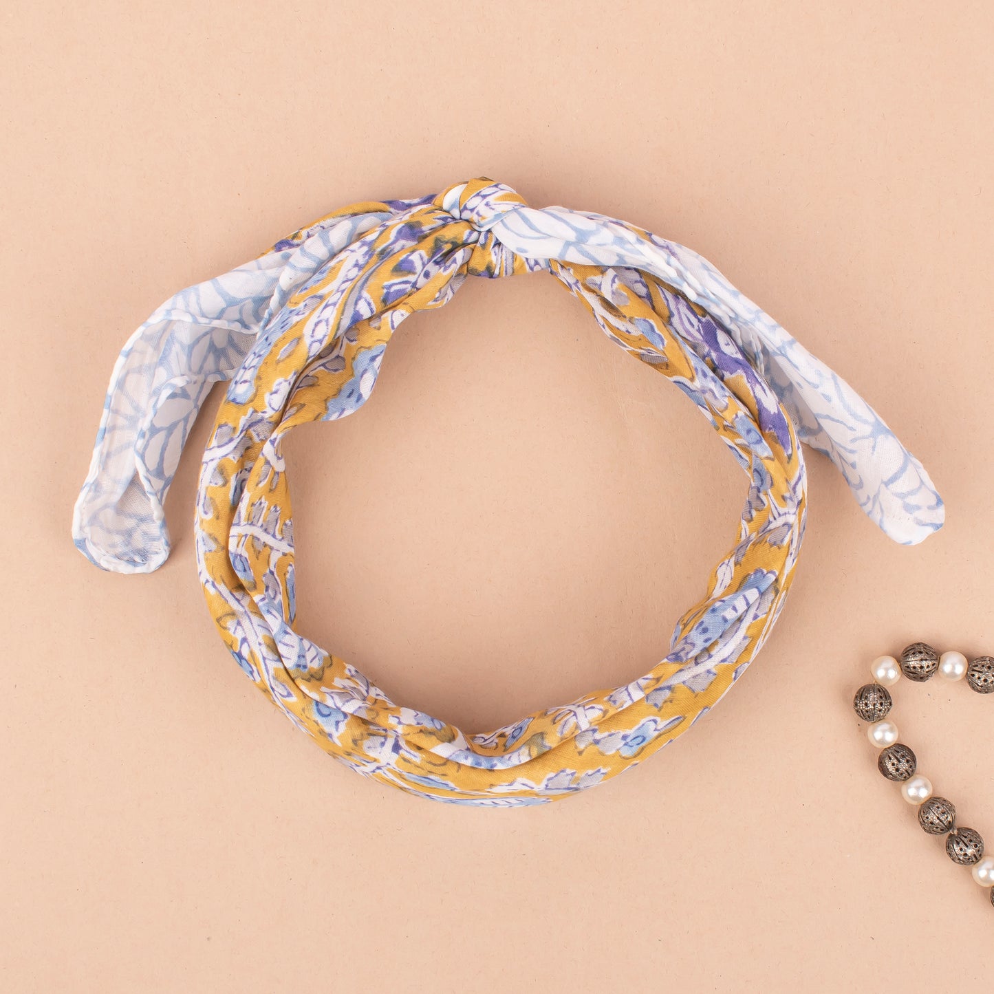 Lightweight Handprinted Cotton Bandanas, Boho Head Wraps For All Genders, Stylish Unisex Cotton Bandanas, Eco Gift Wrap