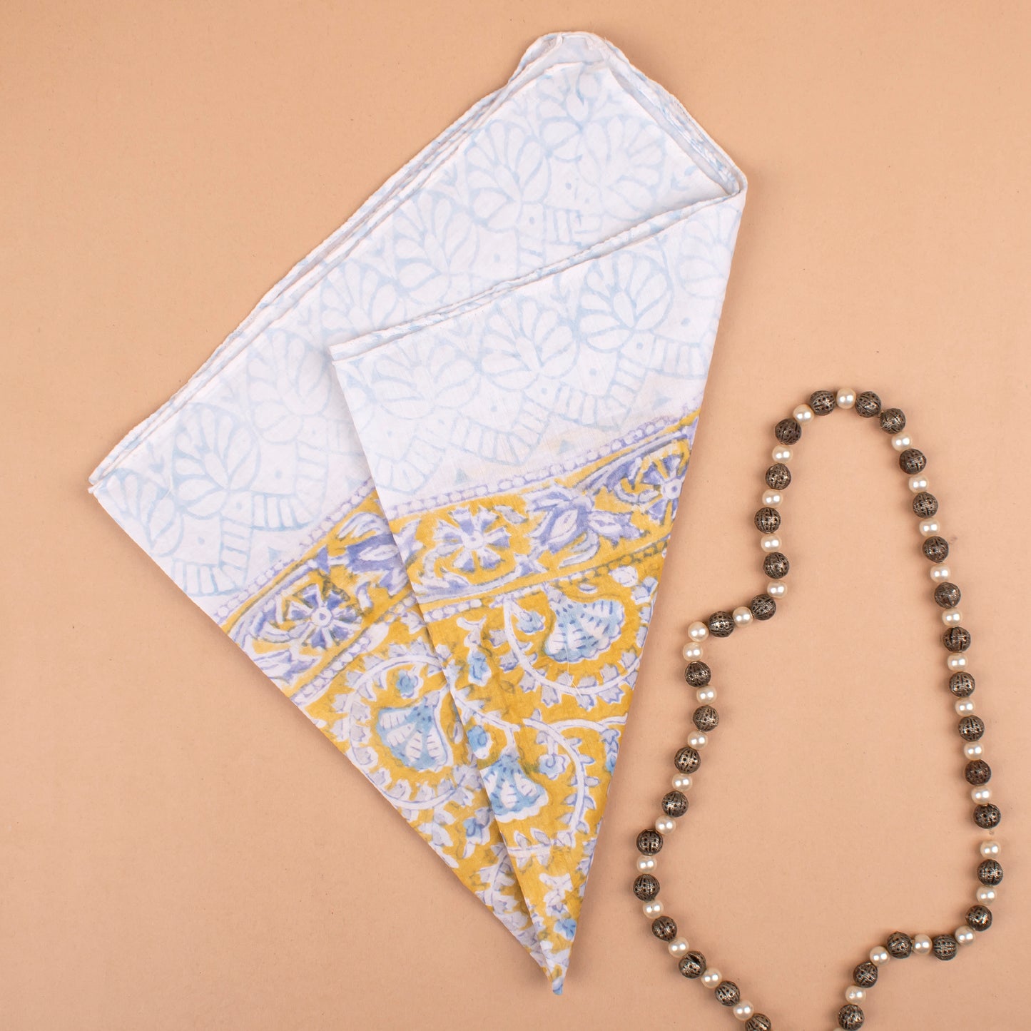 Lightweight Handprinted Cotton Bandanas, Boho Head Wraps For All Genders, Stylish Unisex Cotton Bandanas, Eco Gift Wrap