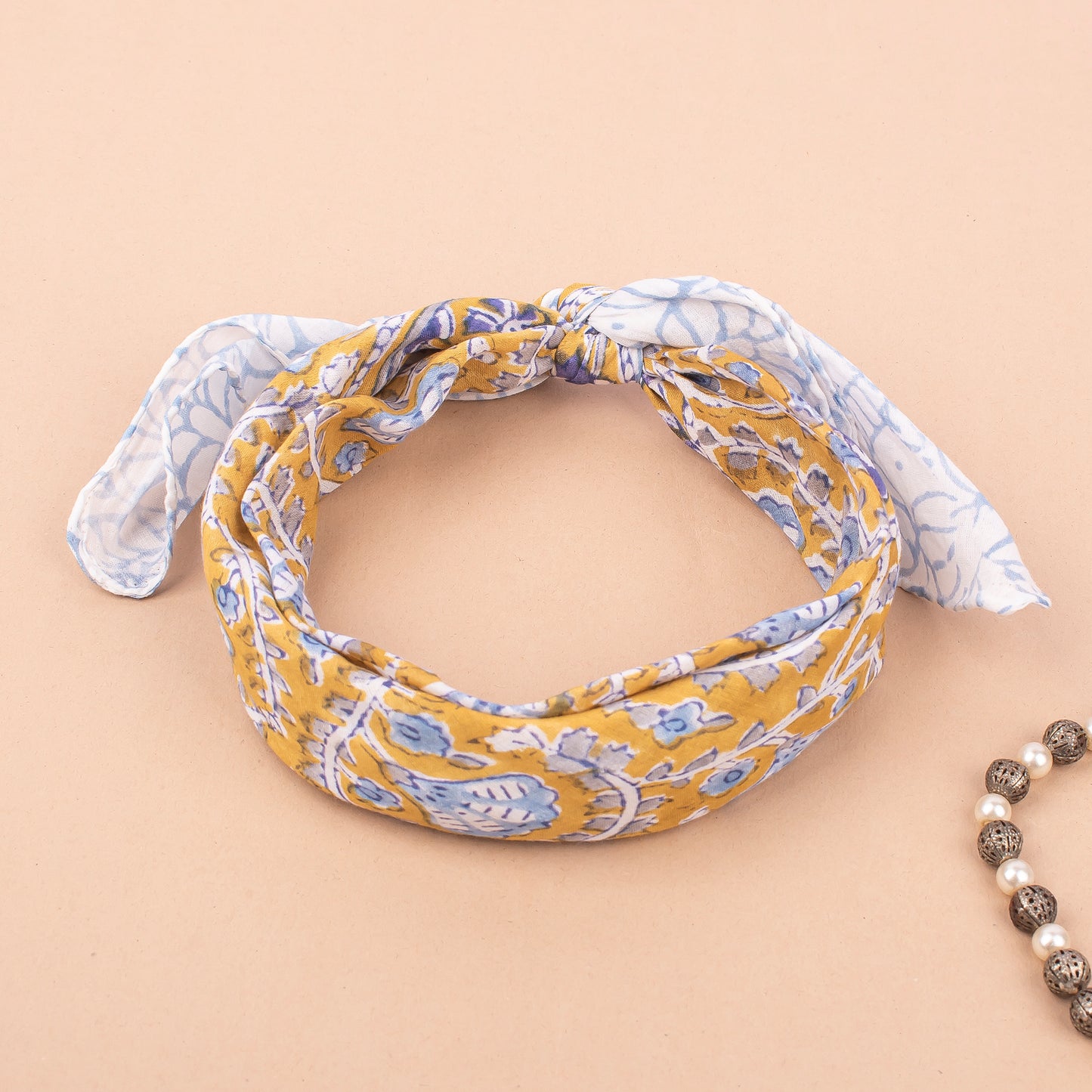 Lightweight Handprinted Cotton Bandanas, Boho Head Wraps For All Genders, Stylish Unisex Cotton Bandanas, Eco Gift Wrap
