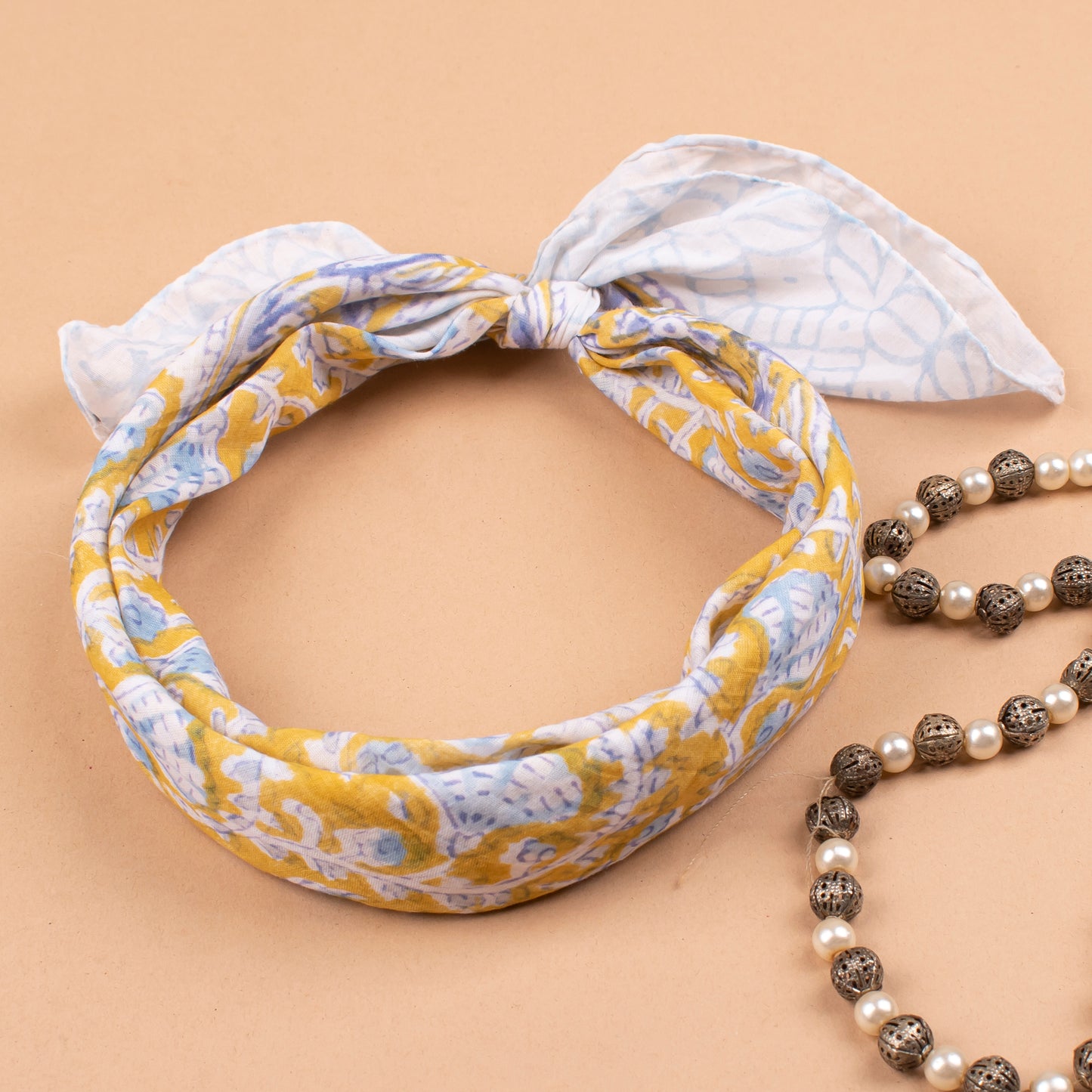 Lightweight Handprinted Cotton Bandanas, Boho Head Wraps For All Genders, Stylish Unisex Cotton Bandanas, Eco Gift Wrap