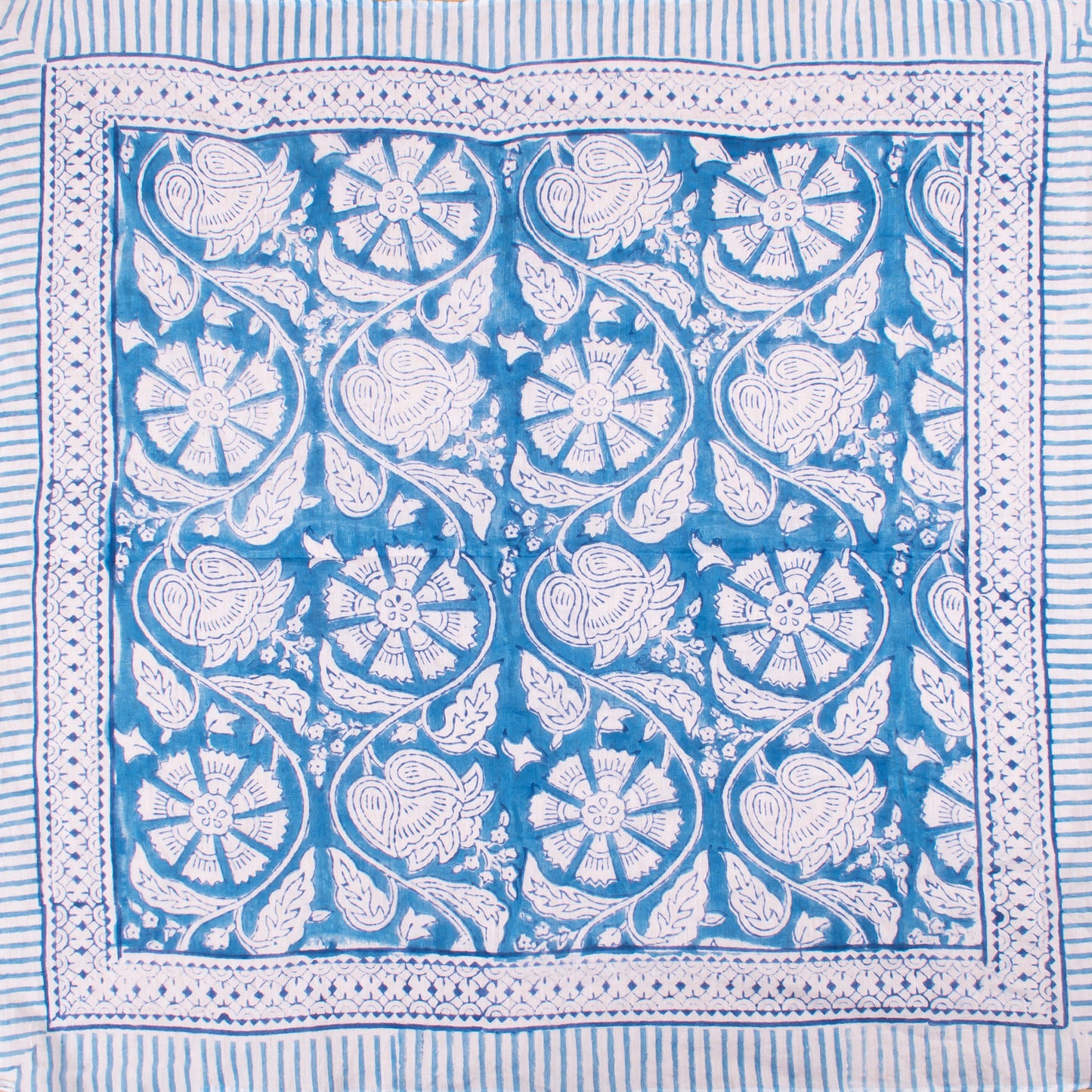 Set of 2 - Dopamine Dressing Bandanas, Colorful Cotton Neck Scarf, Block Printed Head Tie, Lightweight Hair Gift Wrap, Vintage Gift Idea