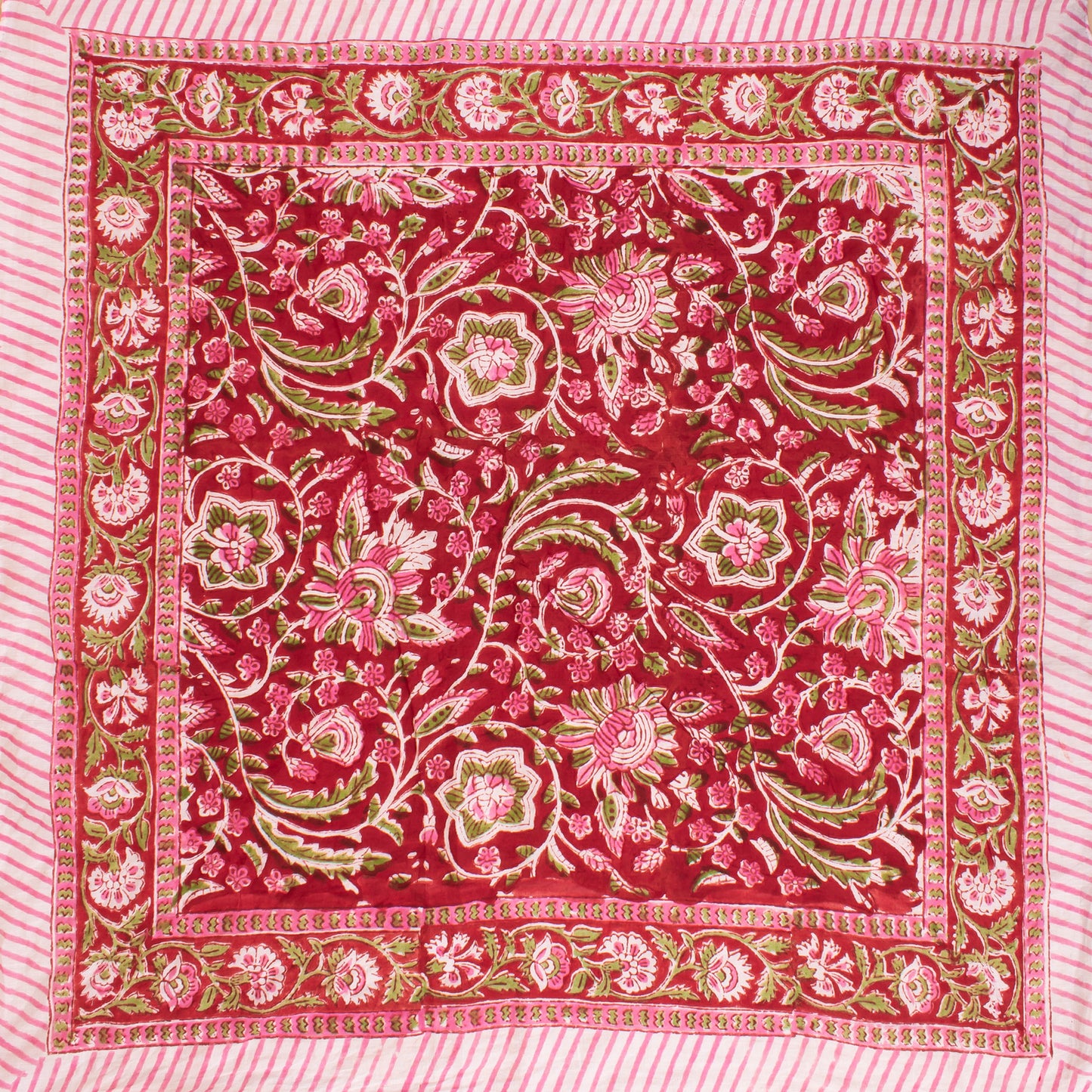 Ethnic Hand Block Printed Bandana, Cotton Headwrap For Men, Women, Kids & Pets, Vintage Style Boho Neck Scarf & Wrist Accessory