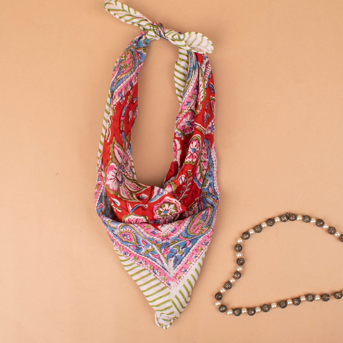 Sustainable Cotton Bandanas For Outdoor Use, Hiking, Dust Protection, Hair Wrap Or Stylish Boho Face Mask Alternative