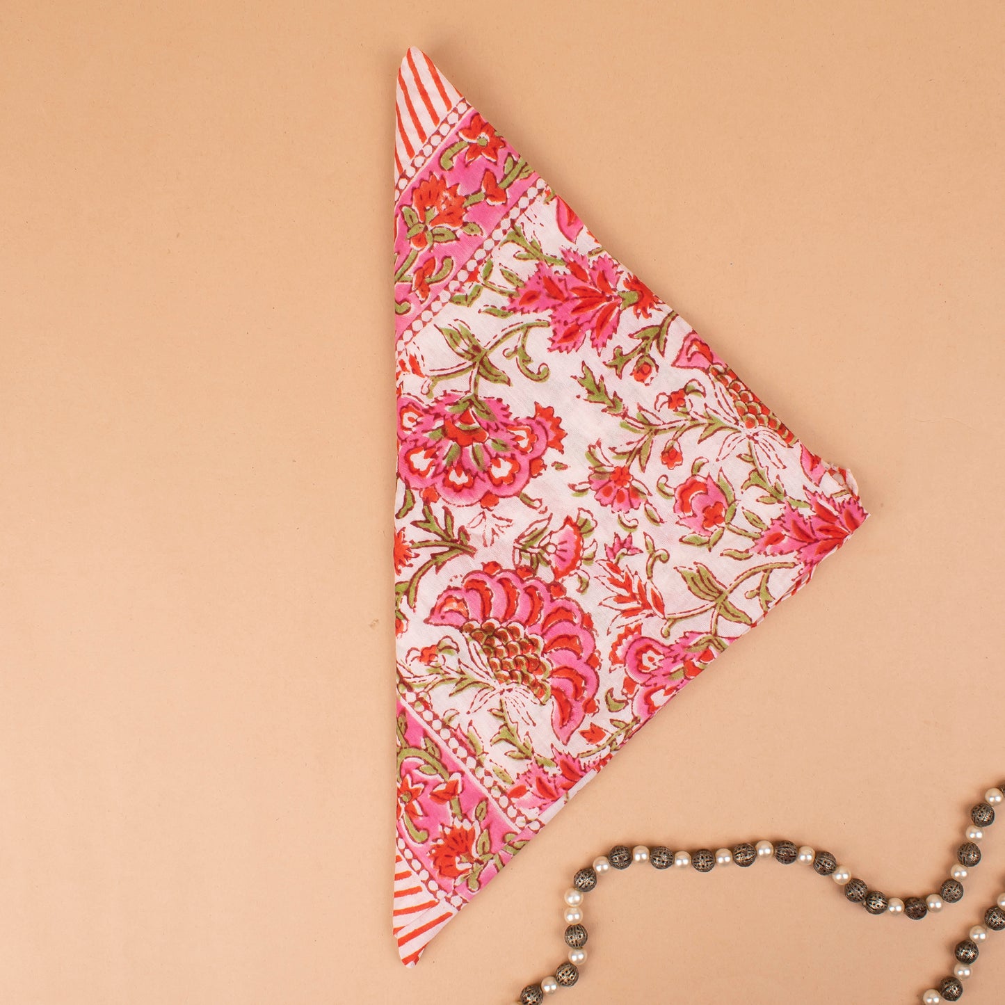 Lightweight Cotton Bandanas For All Ages, Stylish Handblock Printed Wrap For Hair, Neck, Face, Or Pet Summer Accessories