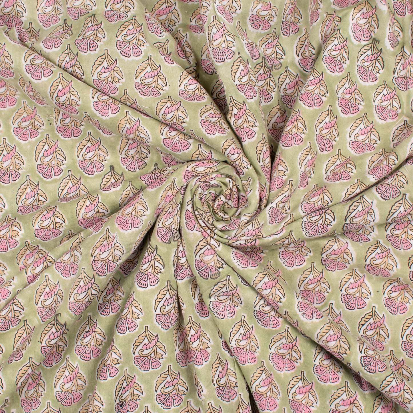 Eco-Friendly Hand Block Print Cotton Fabric, Textile For Sewing, Dressmaking, Cushion Covers, Quilts, And Artistic Clothing & Craft Projects