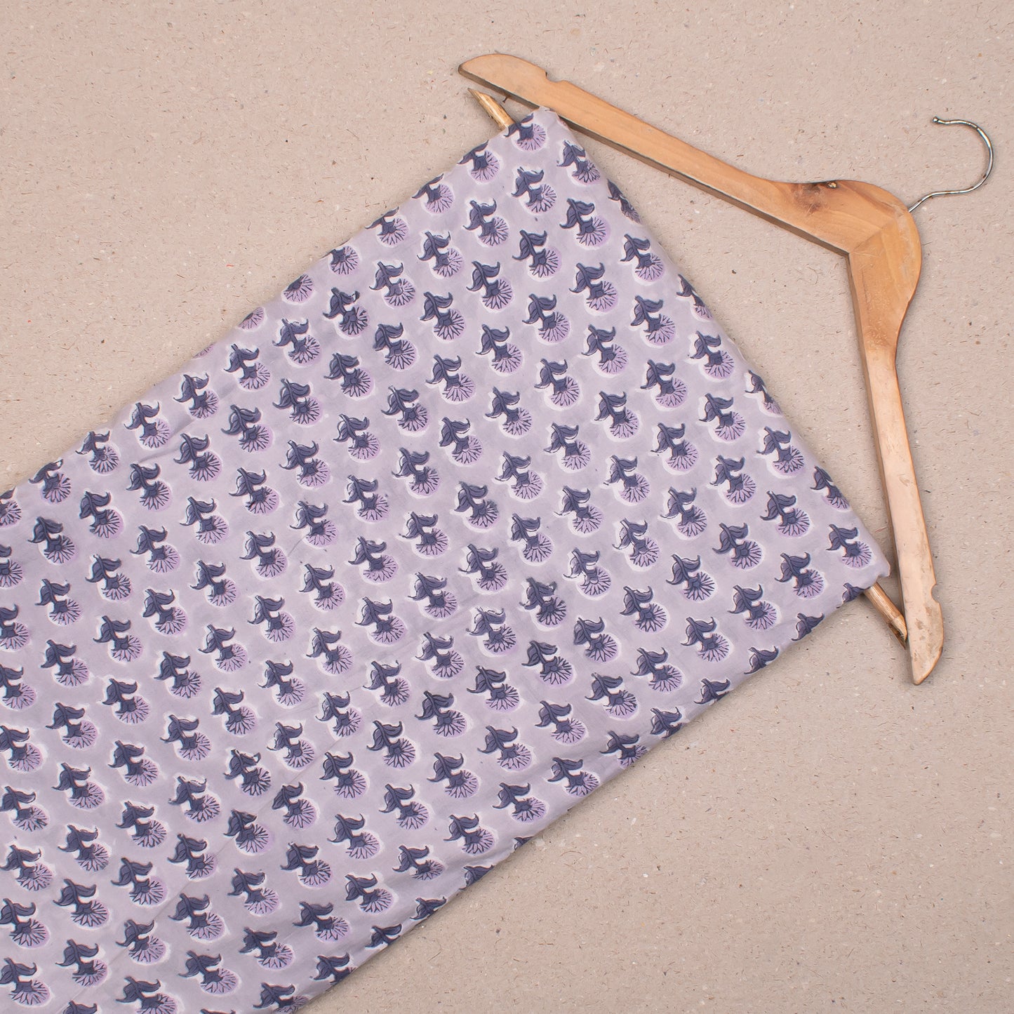 Handcrafted Floral Block Print Cotton Fabric, Soft Material For Apparel, Quilting, And Eco-Conscious, Home Styling Projects With Fabric