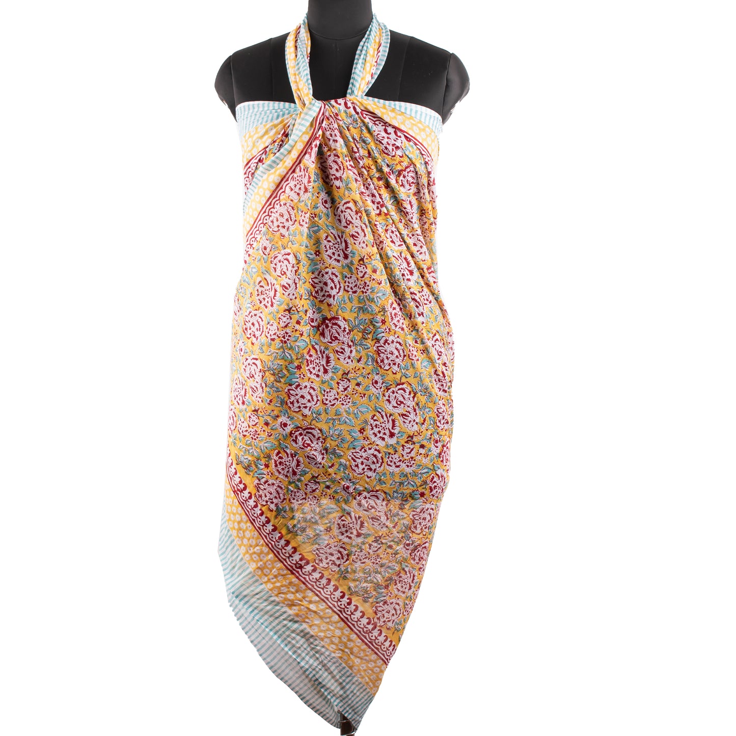 Combo Scarf And Makeup Bag Gift, Bohemian Beauty Bag And Fashion Scarf, Ethnic Print Makeup Bag And Pareo, Block Printed Gift Combo