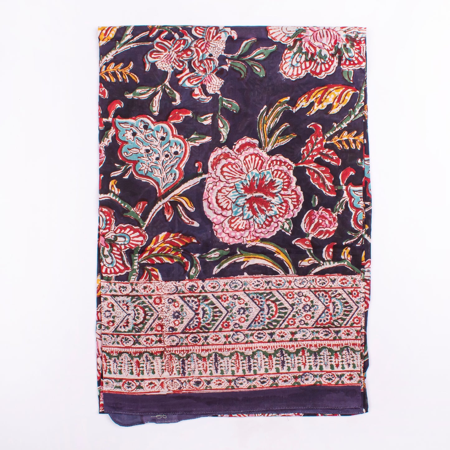 Combo of 2 - Women Hand Block Print Fabric Scarf, Cotton Sarong, Beachwear Pareo, Block Print Scarf, Soft Cotton Beach Scarf Cover Up With 100% Cotton