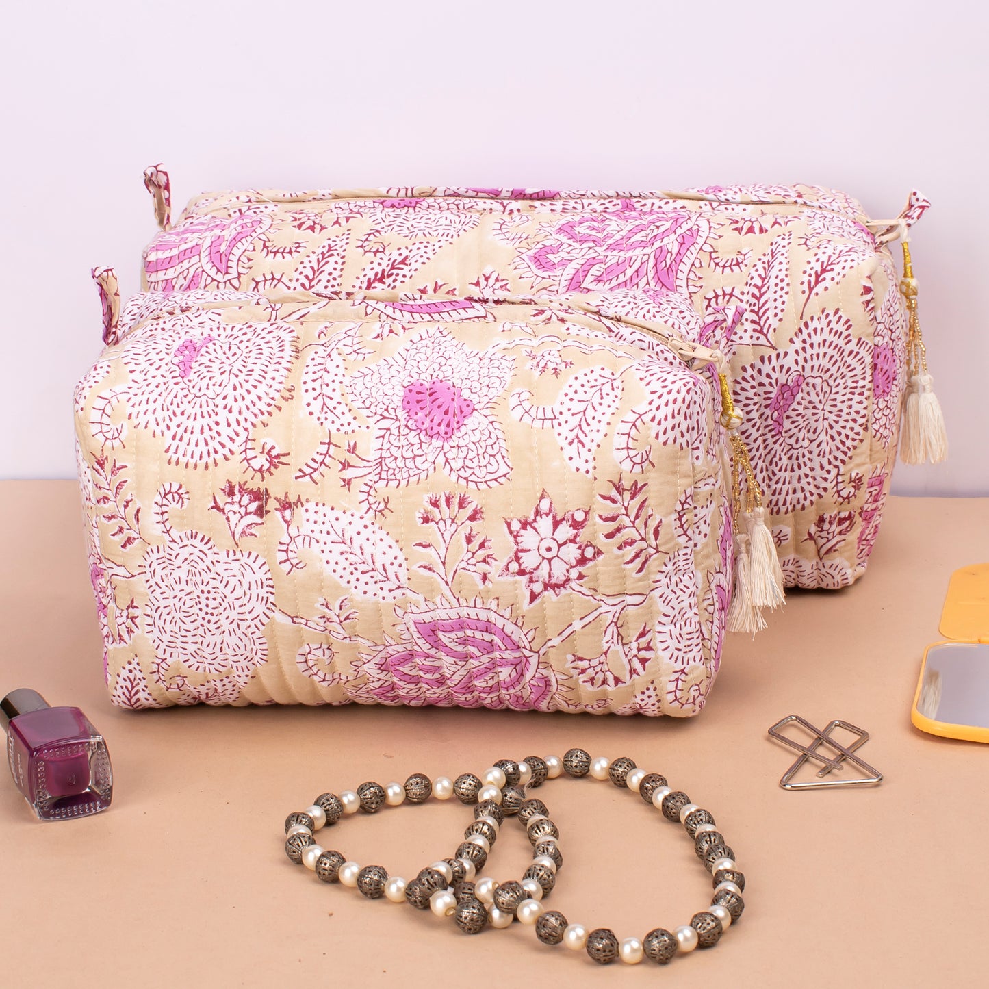 Travel Cosmetic Pouch, Toiletry Bag For Women, Small Wash Bag For Women, Vanity Case, Mini Makeup Bag - Set of 3