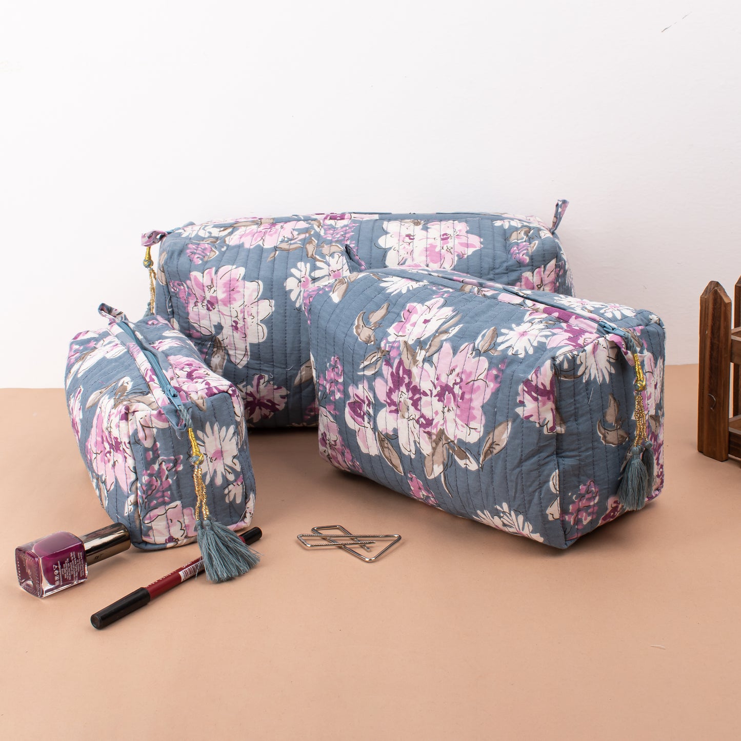 Printed Scarf And Mini Bag Combo, Bohemian Style Pareo And Pouch, Gift Idea For Her, Boho Sarong And Makeup Bag Combo, Printed Vanity Case