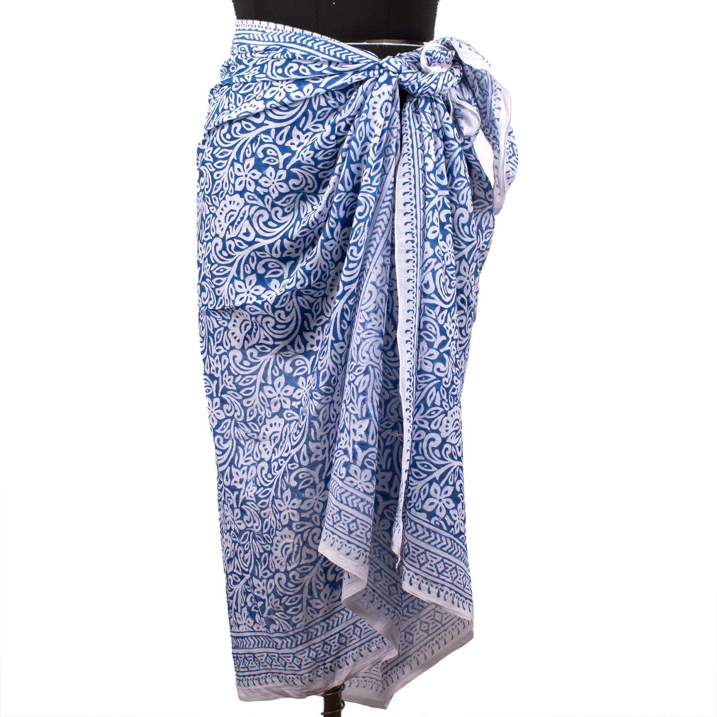 Cosmetic Bag And Scarf, Block Printed Gift Combo For Women, Block Print Beach Pareo And Pouch Gift Set, Printed Cotton Sarong