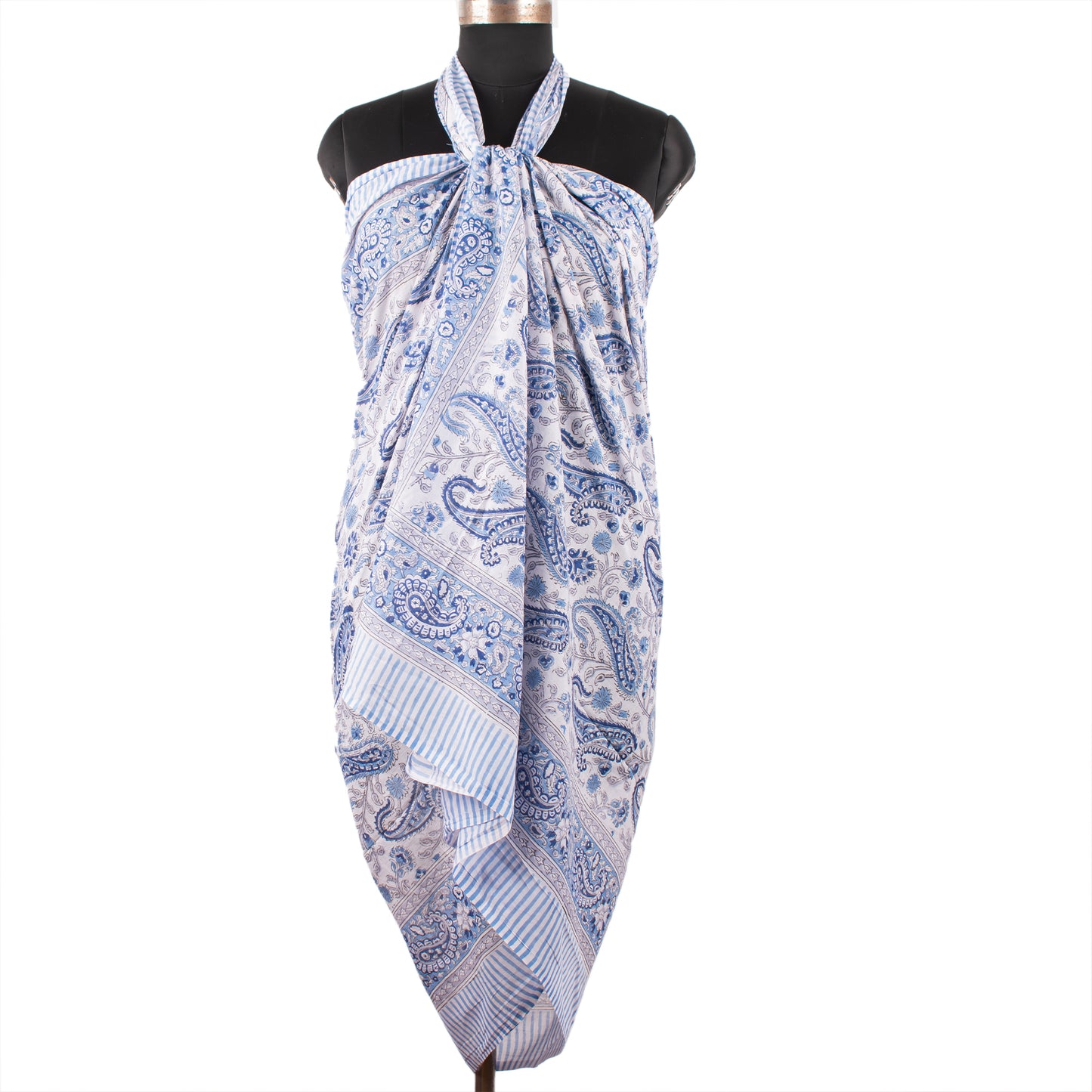 Lightweight Summer Scarf With Tolitary Bag, Printed Sarong And Makeup Bag Combo, Block Printed Gift Combo, Vanity Bag With Zipper Closure