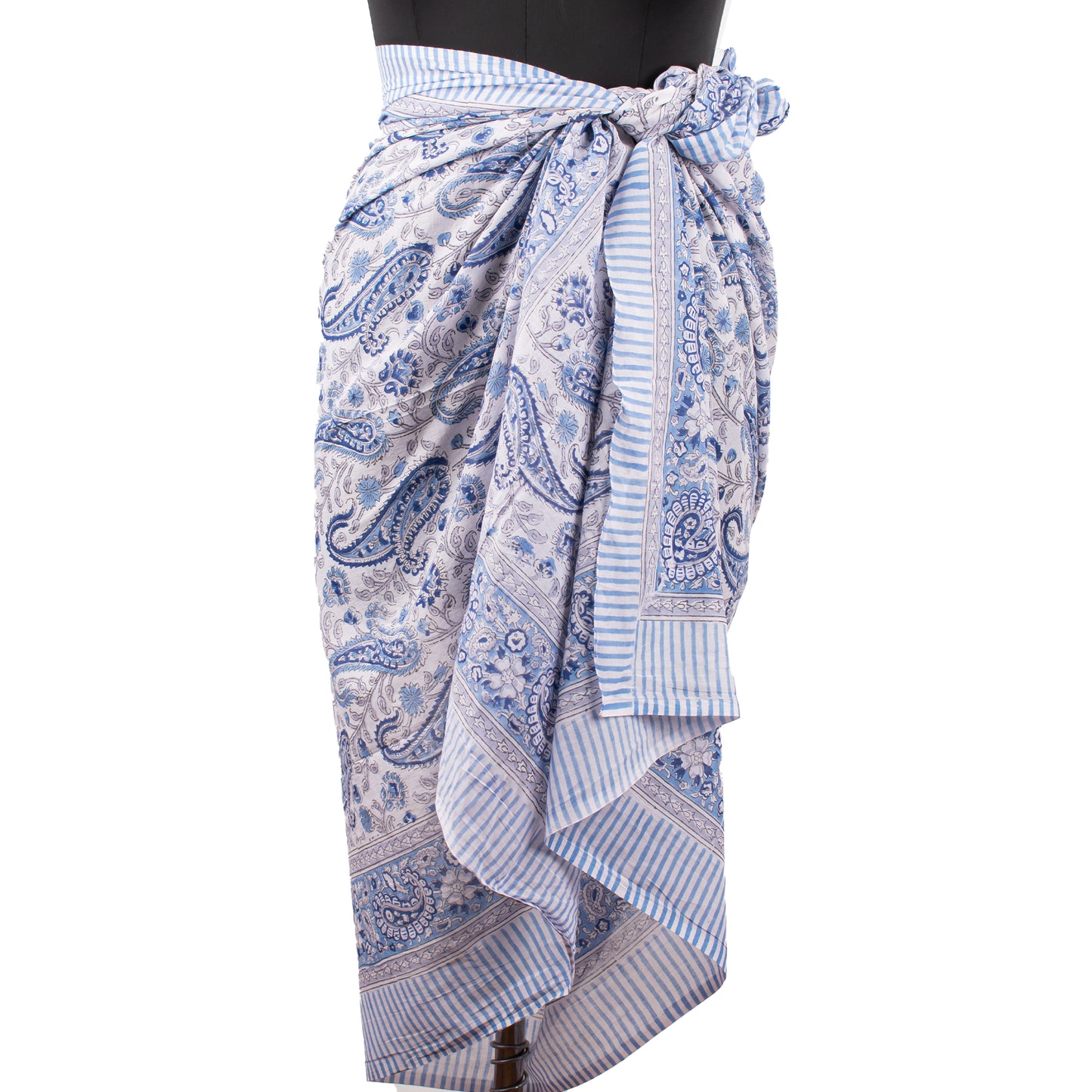 Lightweight Summer Scarf With Tolitary Bag, Printed Sarong And Makeup Bag Combo, Block Printed Gift Combo, Vanity Bag With Zipper Closure