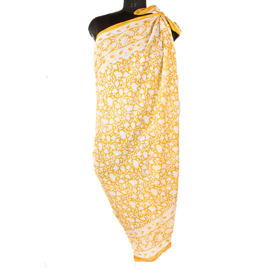 Cotton Sarong Beach Wrap, Block Print Cover-Up Skirt, Lightweight Swimwear Scarf, Bohemian Travel Shawl For Women, Perfect For Beach