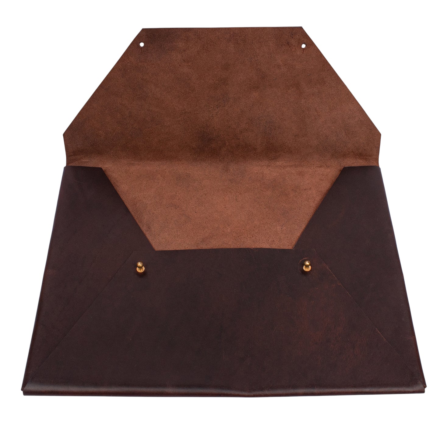 Handcrafted Leather Laptop Sleeve with Button Closure – Minimalist MacBook Case
