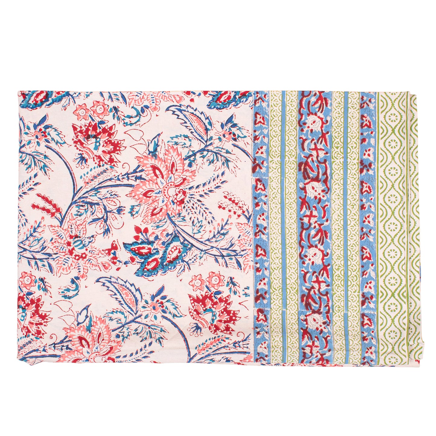 Paisley Print Cotton Tablecloth, Block Printed Dining Cover, Rustic Boho Decor