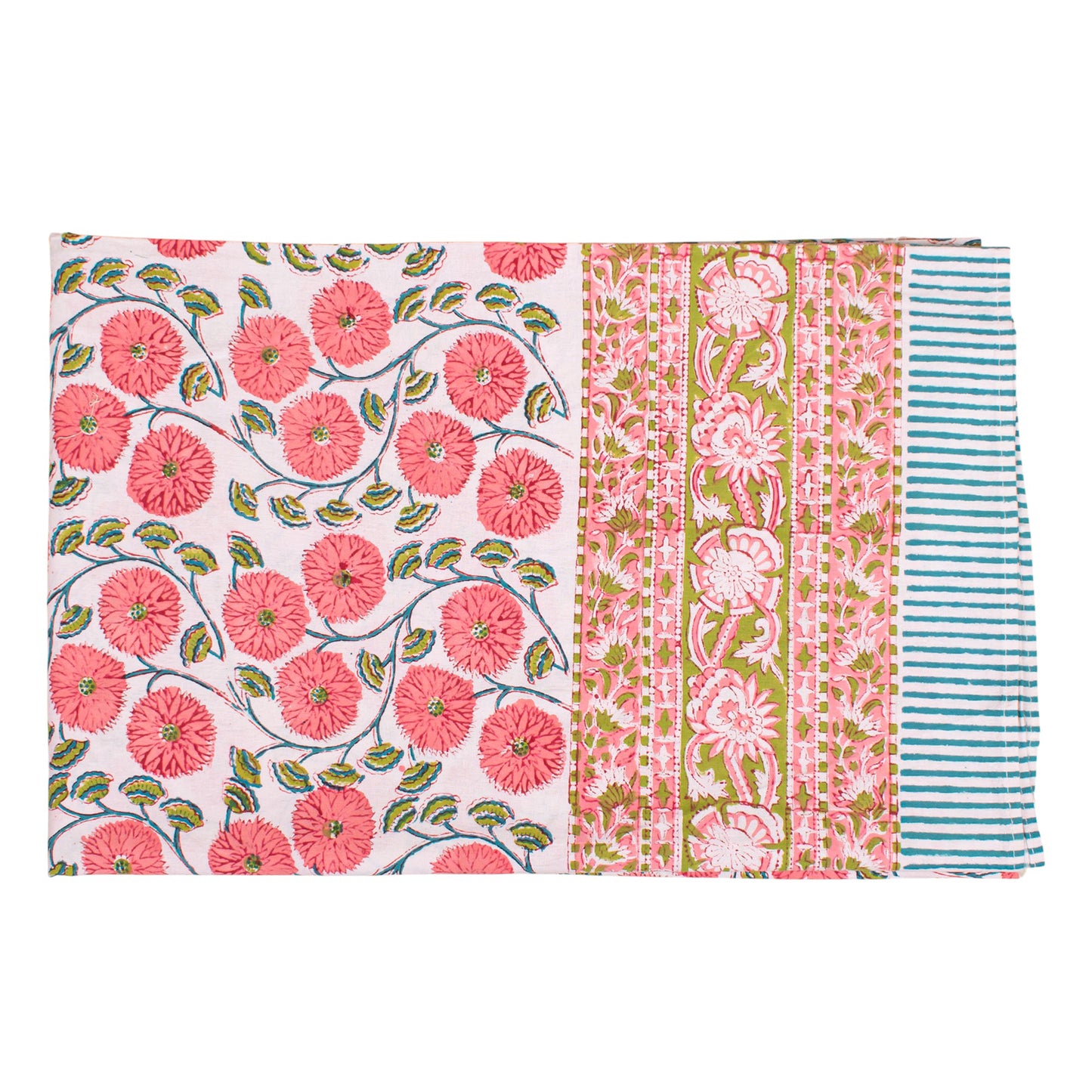 Block Print Tablecloth, 100% Cotton Table Cover, Artistic Dining Room Decor, Handmade Table Linen