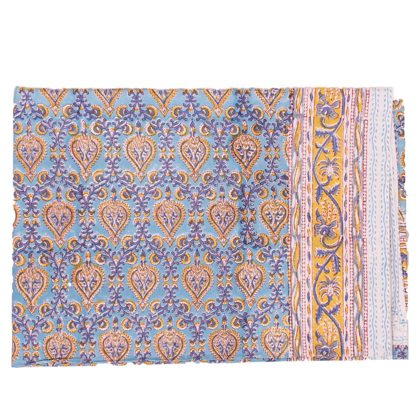 Hand Block Print Cotton Tablecloth, Boho Floral Table Cover, Handmade Dining Room Decor