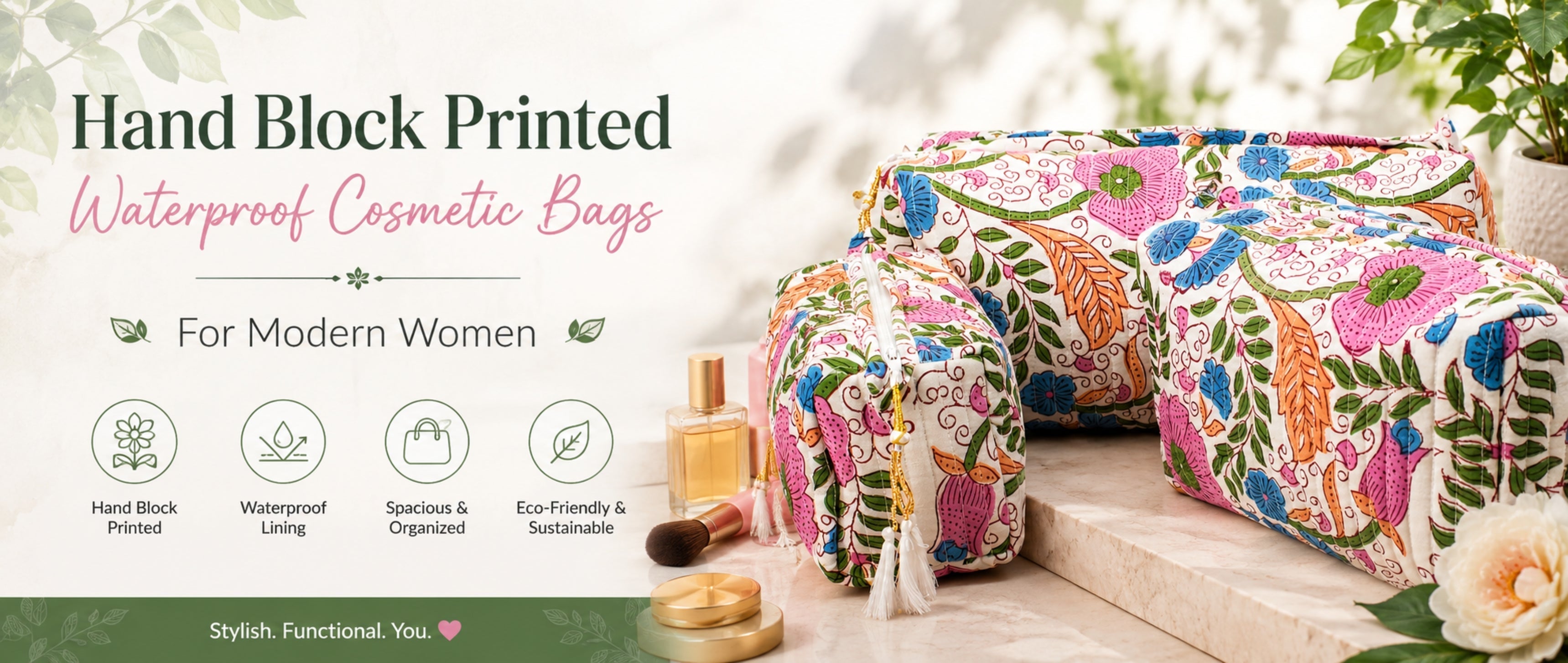 cotton makeup bag
