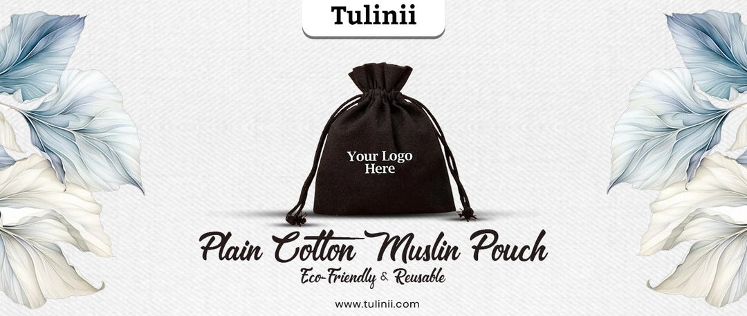 Plain Cotton Muslin Pouch: Eco-Friendly & Reusable