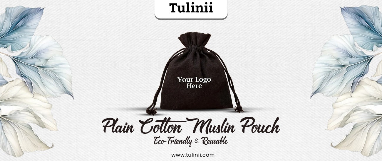 Plain Cotton Muslin Pouch: Eco-Friendly & Reusable