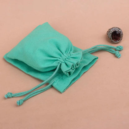 Minimal But Mighty, 100 Crafted Turquoise Plain Pouches
