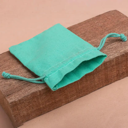 Minimal But Mighty, 100 Crafted Turquoise Plain Pouches