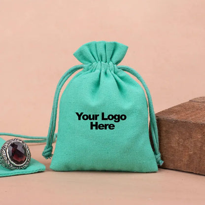 Minimal But Mighty, 100 Crafted Turquoise Plain Pouches