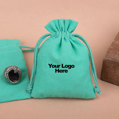 Minimal But Mighty, 100 Crafted Turquoise Plain Pouches