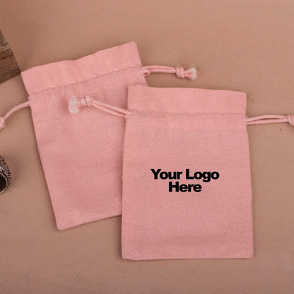 Draped in Grace, 100 Luxury Peach Plain Pouches