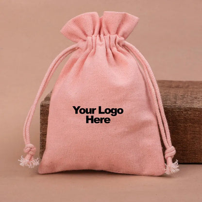 Draped in Grace, 100 Luxury Peach Plain Pouches