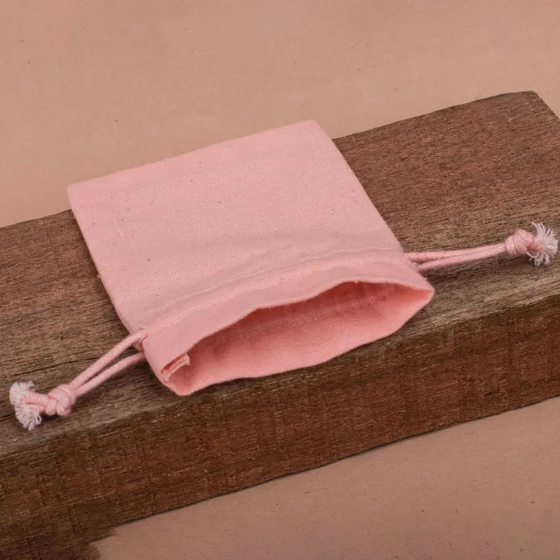 Draped in Grace, 100 Luxury Peach Plain Pouches