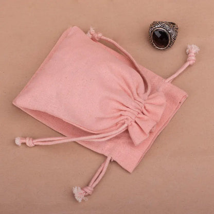 Draped in Grace, 100 Luxury Peach Plain Pouches