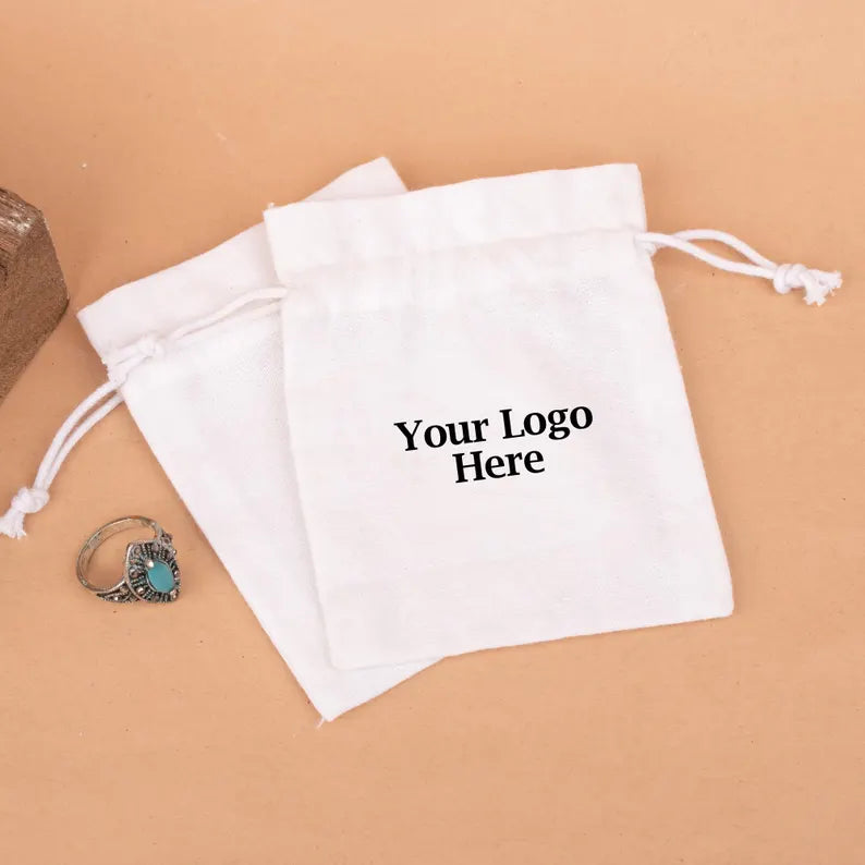 Cotton Drawstring Pouch | Jewelry &amp; Gift Packaging Bag