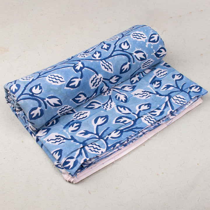 Floral Cotton Fabric by the Yard | Block Print Craft Fabric