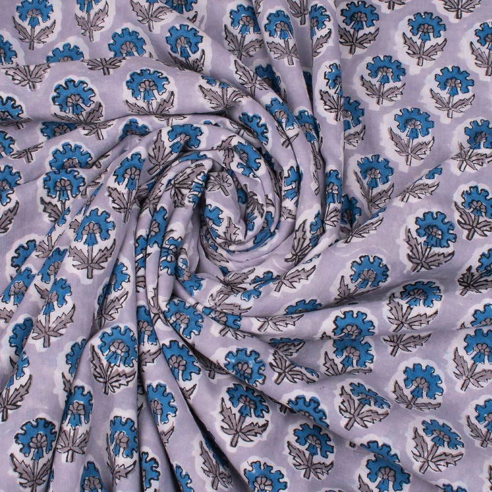 Hand Block Cotton Fabric by the Yard | Block Print Craft Fabric