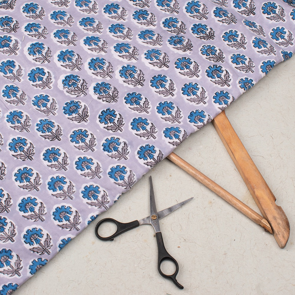 Hand Block Cotton Fabric by the Yard | Block Print Craft Fabric