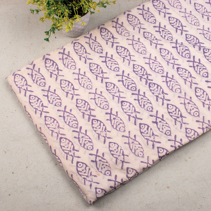 Floral Cotton Fabric by the Yard | Block Print Craft Fabric