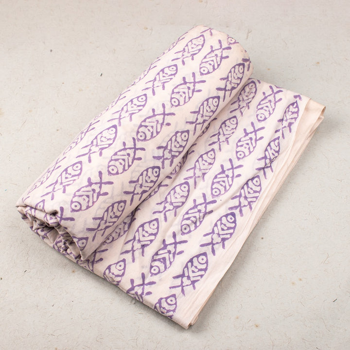 Floral Cotton Fabric by the Yard | Block Print Craft Fabric