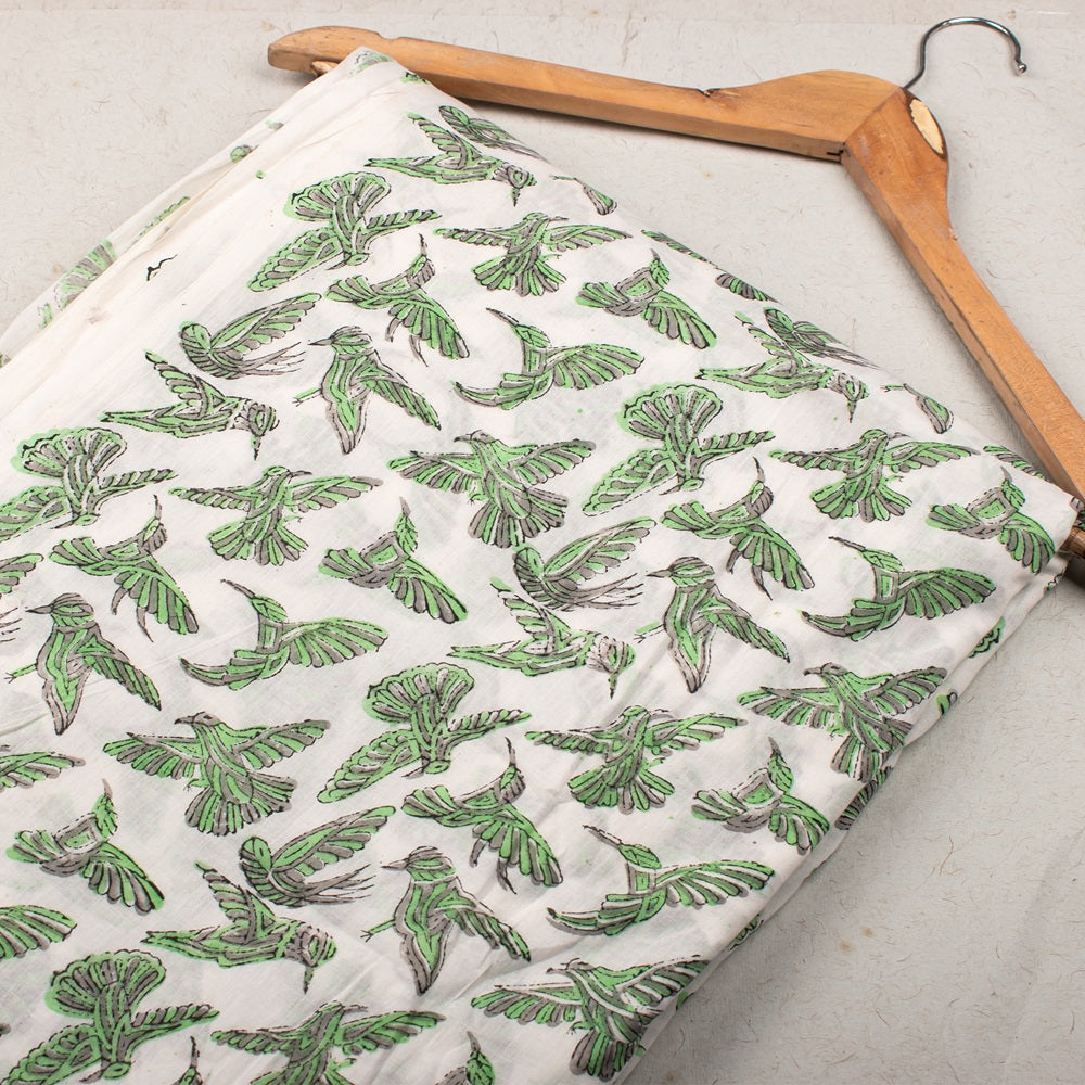 Floral Cotton Fabric by the Yard | Block Print Craft Fabric