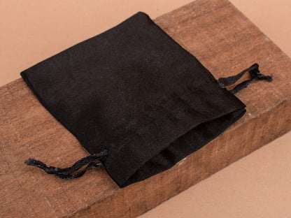 100 Ethereal Glow Luminous Black Satin Pouches