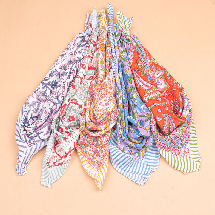 Set of 5 – Paisley Cotton Bandanas | Everyday Head Scarf