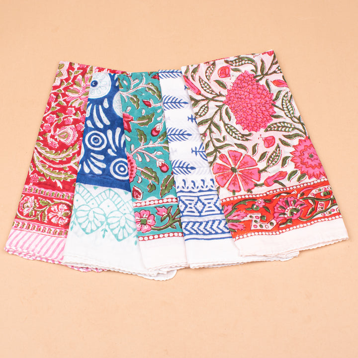 Set of 5 – Floral Cotton Bandanas | Head Scarf &amp; Hair Wrap