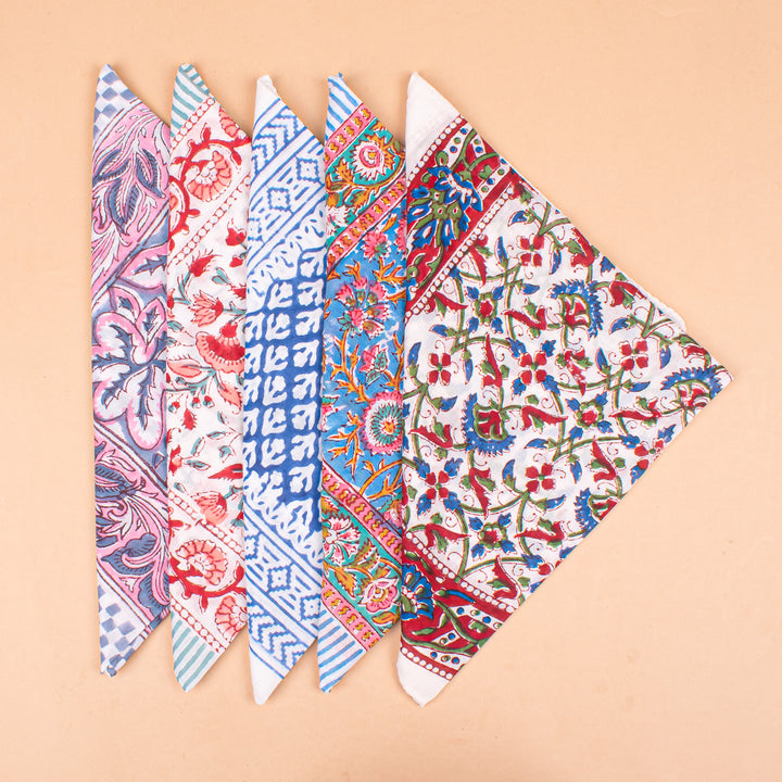 Set of 5 – Paisley Cotton Bandanas | Everyday Head Scarf