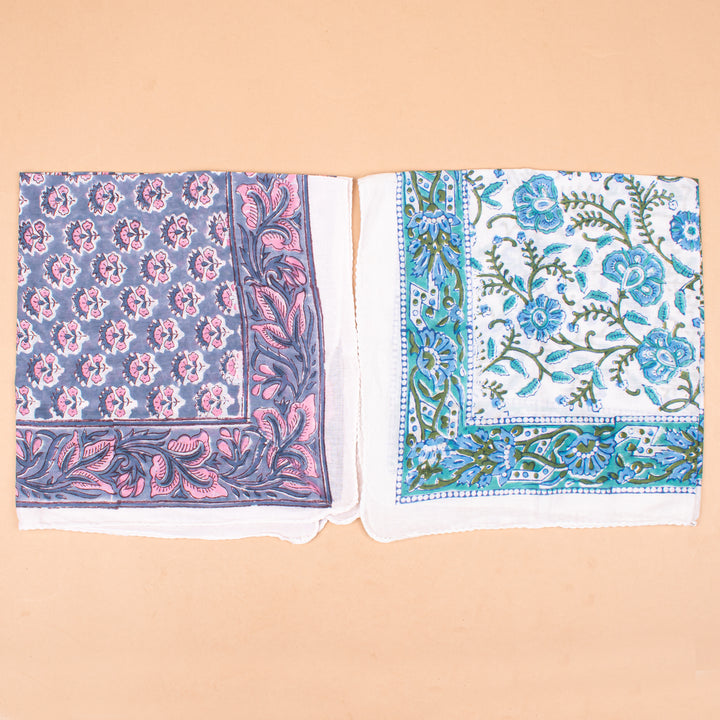 Set of 10 – Floral Cotton Bandanas | Head Scarf &amp; Hair Wrap